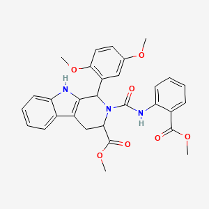 molecular formula C30H29N3O7 B12301721 methyl 1-(2,5-dimethoxyphenyl)-2-{[2-(methoxycarbonyl)phenyl]carbamoyl}-2,3,4,9-tetrahydro-1H-beta-carboline-3-carboxylate 