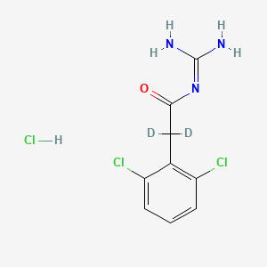 molecular formula C9H10Cl3N3O B12301723 Guanfacine-alpha,alpha-d2 HCl 