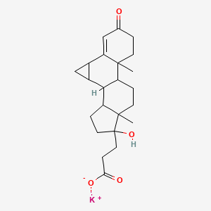 Potassium;3-(15-hydroxy-10,14-dimethyl-7-oxo-15-pentacyclo[9.7.0.02,4.05,10.014,18]octadec-5-enyl)propanoate