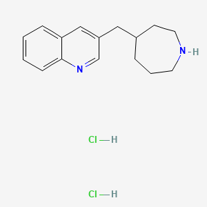 molecular formula C16H22Cl2N2 B12301757 3-(Azepan-4-ylmethyl)quinoline dihydrochloride 