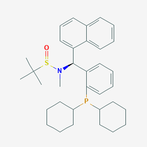 N-[(S)-(2-dicyclohexylphosphanylphenyl)-naphthalen-1-ylmethyl]-N,2-dimethylpropane-2-sulfinamide