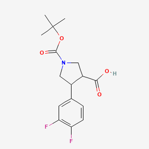 trans-1-(Tert-butoxycarbonyl)-4-(34-difluorophenyl)pyrrolidine-3-carboxylic acid