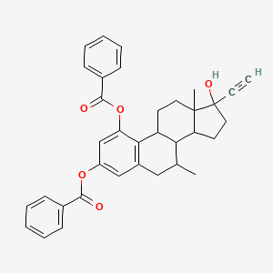 (1-benzoyloxy-17-ethynyl-17-hydroxy-7,13-dimethyl-7,8,9,11,12,14,15,16-octahydro-6H-cyclopenta[a]phenanthren-3-yl) benzoate