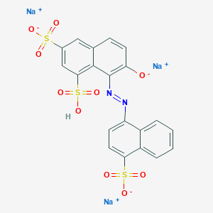 molecular formula C20H11N2Na3O10S3 B12301943 Trisodium;6-oxido-4-sulfo-5-[(4-sulfonatonaphthalen-1-yl)diazenyl]naphthalene-2-sulfonate 