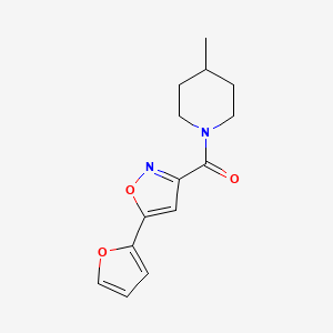molecular formula C14H16N2O3 B1230197 [5-(2-呋喃基)-3-异恶唑基]-(4-甲基-1-哌啶基)甲酮 