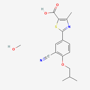 molecular formula C17H20N2O4S B12301977 Febuxostat methanol solvate 