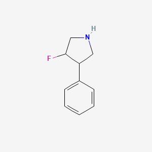 molecular formula C10H12FN B12301980 rac-(3R,4R)-3-fluoro-4-phenylpyrrolidine, cis 