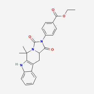 ethyl 4-(10,10-dimethyl-12,14-dioxo-8,11,13-triazatetracyclo[7.7.0.02,7.011,15]hexadeca-1(9),2,4,6-tetraen-13-yl)benzoate