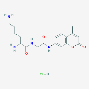 molecular formula C19H27ClN4O4 B012302 Lys-Ala-7-amido-4-methylcoumarin dihydrochloride CAS No. 103404-62-2