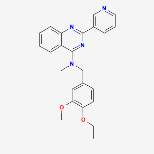 molecular formula C24H24N4O2 B1230201 N-[(4-乙氧基-3-甲氧基苯基)甲基]-N-甲基-2-(3-吡啶基)-4-喹唑啉胺 