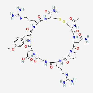 molecular formula C45H69N17O14S2 B12302031 Ac-DL-Cys(1)-DL-Asn-DL-Pro-DL-Arg-Gly-DL-Asp-DL-Tyr(Me)-DL-Arg-DL-Cys(1)-NH2 