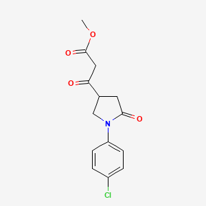 Methyl 3-(1-(4-chlorophenyl)-5-oxopyrrolidin-3-yl)-3-oxopropanoate