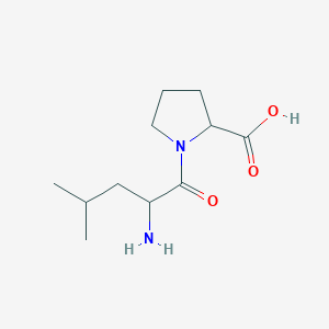 molecular formula C11H20N2O3 B12302092 1-(2-Amino-4-methylpentanoyl)pyrrolidine-2-carboxylic acid 