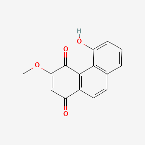 molecular formula C15H10O4 B1230211 5-羟基-3-甲氧基菲-1,4-二酮 CAS No. 130837-95-5