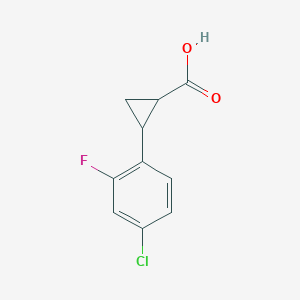 2-(4-Chloro-2-fluorophenyl)cyclopropane-1-carboxylic acid