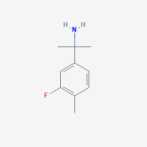 molecular formula C10H14FN B12302129 2-(3-Fluoro-4-methylphenyl)propan-2-amine 