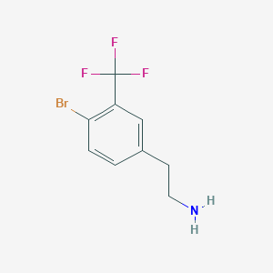 molecular formula C9H9BrF3N B12302146 4-Bromo-3-trifluoromethyl-benzeneethanamine 