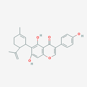 5,7-Dihydroxy-3-(4-hydroxyphenyl)-6-(3-methyl-6-prop-1-en-2-ylcyclohex-2-en-1-yl)chromen-4-one