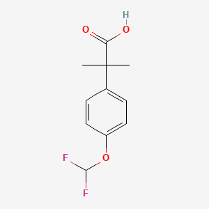 molecular formula C11H12F2O3 B12302154 2-(4-(Difluoromethoxy)phenyl)-2-methylpropanoic acid 