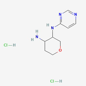 rac-(3R,4R)-N3-(pyrimidin-4-yl)oxane-3,4-diamine dihydrochloride, cis