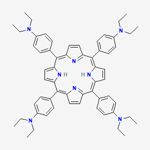 molecular formula C60H66N8 B12302218 4,4',4'',4'''-(Porphyrin-5,10,15,20-tetrayl)tetrakis(N,N-diethylaniline) CAS No. 14609-52-0