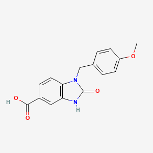 molecular formula C16H14N2O4 B12302220 1-(4-methoxybenzyl)-2-oxo-2,3-dihydro-1H-benzo[d]imidazole-5-carboxylic acid 