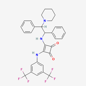 3-[3,5-Bis(trifluoromethyl)anilino]-4-[(1,2-diphenyl-2-piperidin-1-ylethyl)amino]cyclobut-3-ene-1,2-dione