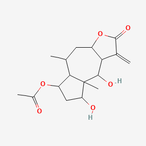 (8,9-dihydroxy-5,8a-dimethyl-1-methylidene-2-oxo-4,5,5a,6,7,8,9,9a-octahydro-3aH-azuleno[6,5-b]furan-6-yl) acetate