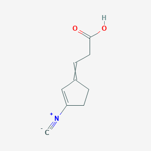 molecular formula C9H9NO2 B1230229 3-(3-Isocyanocyclopent-2-enylidene)propionic acid 