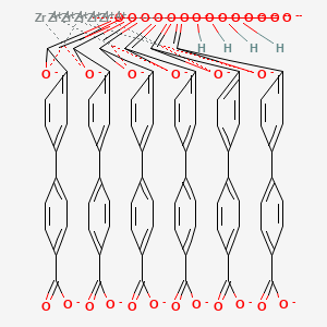 molecular formula C84H52O32Zr6 B12302295 4-(4-Carboxylatophenyl)benzoate;oxygen(2-);zirconium(4+);tetrahydroxide 