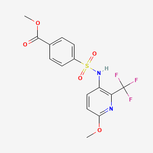 methyl 4-(N-(6-methoxy-2-(trifluoromethyl)pyridin-3-yl)sulfamoyl)benzoate