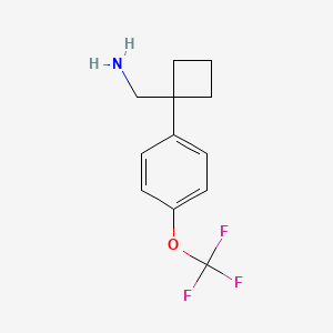 (1-(4-(Trifluoromethoxy)phenyl)cyclobutyl)methanamine hydrochloride