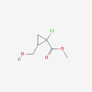 rac-methyl (1R,2R)-1-chloro-2-(hydroxymethyl)cyclopropane-1-carboxylate, cis