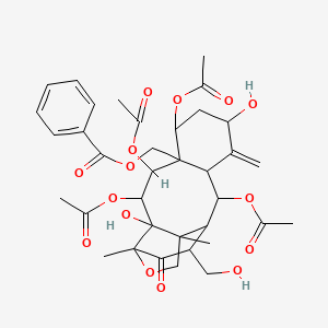 [3,4,6,11-Tetraacetyloxy-2,8-dihydroxy-13-(hydroxymethyl)-1,15-dimethyl-9-methylidene-14-oxo-16-oxatetracyclo[10.5.0.02,15.05,10]heptadecan-5-yl]methyl benzoate