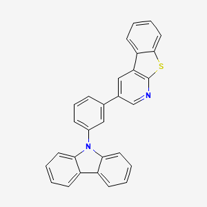 molecular formula C29H18N2S B12302368 3-(3-(9H-Carbazol-9-yl)phenyl)benzo[4,5]thieno[2,3-b]pyridine 