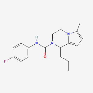 molecular formula C18H22FN3O B1230240 N-(4-氟苯基)-6-甲基-1-丙基-3,4-二氢-1H-吡咯并[1,2-a]吡嗪-2-甲酰胺 