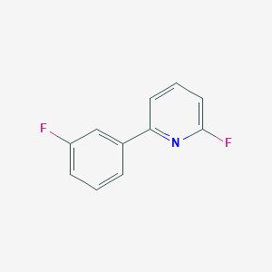 molecular formula C11H7F2N B12302400 2-Fluoro-6-(3-fluorophenyl)pyridine 