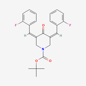 tert-Butyl 3,5-bis(2-fluorobenzylidene)-4-oxopiperidine-1-carboxylate