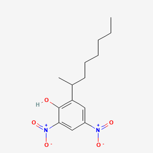 molecular formula C14H20N2O5 B1230248 2,4-二硝基-6-(1-甲基庚基)苯酚 CAS No. 3687-22-7