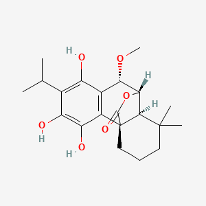 2H-10,4a-(Epoxymethano)phenanthren-12-one, 1,3,4,9,10,10a-hexahydro-5,6,8-trihydroxy-9-methoxy-1,1-dimethyl-7-(1-methylethyl)-, [4aR-(4aalpha,9beta,10alpha,10abeta)]-