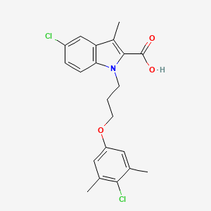 5-chloro-1-(3-(4-chloro-3,5-dimethylphenoxy)propyl)-3-methyl-1H-indole-2-carboxylic acid