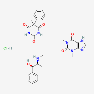 molecular formula C29H36ClN7O6 B1230250 Ephedrine mixture with phenobarbital and theophylline CAS No. 8057-98-5