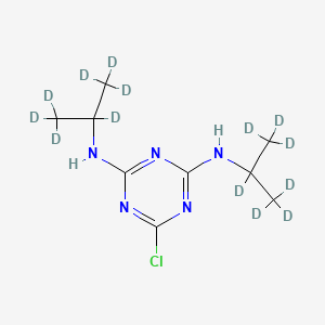 molecular formula C9H16ClN5 B12302533 Propazine-d14 (di-iso-propyl-d14) 