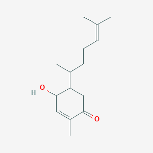 molecular formula C15H24O2 B12302546 4-Hydroxy-2-methyl-5-(6-methylhept-5-en-2-yl)cyclohex-2-en-1-one 