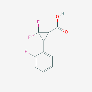 2,2-Difluoro-3-(2-fluorophenyl)cyclopropane-1-carboxylic acid