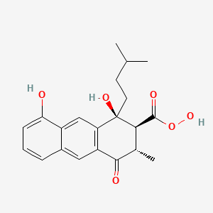 (1S,2S,3S)-1,8-Dihydroxy-3-methyl-1-(3-methylbutyl)-4-oxo-2,3-dihydroa nthracene-2-carboperoxoic acid