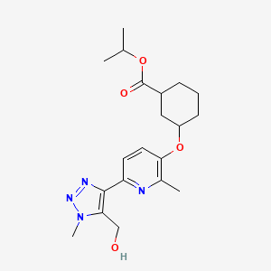 Propan-2-yl 3-[6-[5-(hydroxymethyl)-1-methyltriazol-4-yl]-2-methylpyridin-3-yl]oxycyclohexane-1-carboxylate