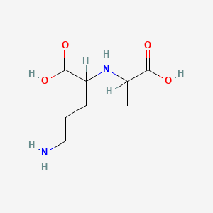 molecular formula C8H16N2O4 B1230266 5-Amino-2-[(1-carboxyethyl)amino]pentanoic acid 