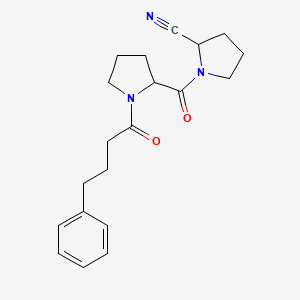 1-[1-(4-phenylbutanoyl)pyrrolidine-2-carbonyl]pyrrolidine-2-carbonitrile