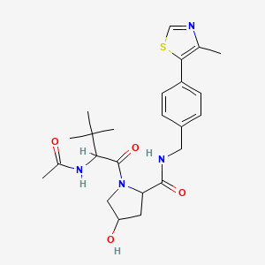 (2R,4S)-1-[(2S)-2-acetamido-3,3-dimethyl-butanoyl]-4-hydroxy-N-[[4-(4-methylthiazol-5-yl)phenyl]methyl]pyrrolidine-2-carboxamide